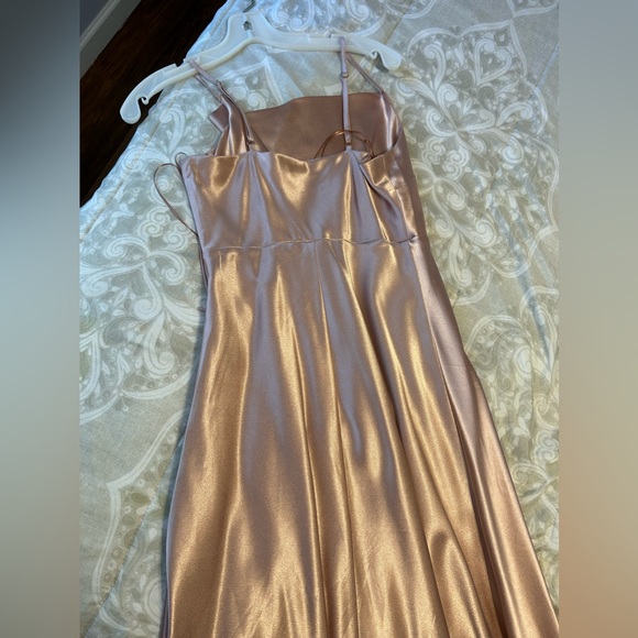 Birdy Grey Pink Satin Bridesmaid dress - Picture 4 of 7